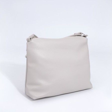 Cross-Bodi Bag on a zipper, the color is gray-beige-2
