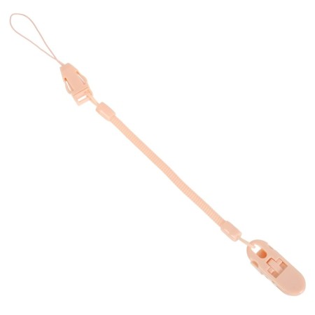Nipple - orthodontic dummy, silicone, +6 months, with a holder, pink color-11