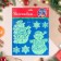 Stickers on windows, luminous "New Year" snowmen, 27 x 21 cm