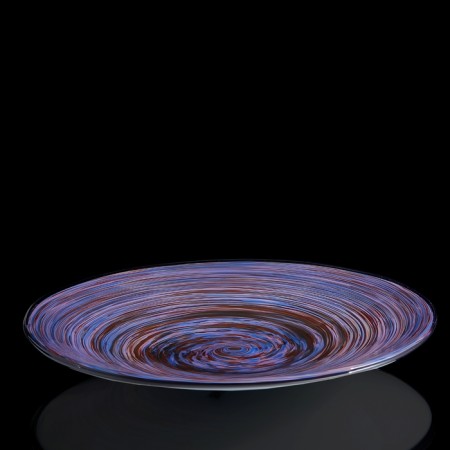 Interior dish "Milan Glass", blue, 48 × 48 cm