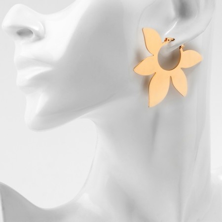 Earrings Metal "Shine" Five -Pacific Mach, Color Gold-3