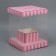 Gift box for flowers with a vase and PVC windows folding, packaging, "love", 23 x 30 x 23 cm