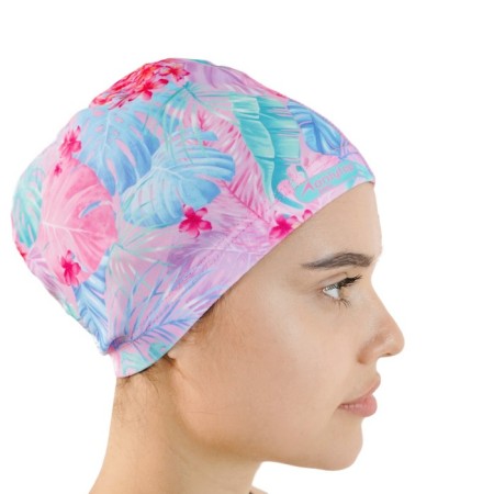 Hat of swimming adult onlytop "Tropics", fabric, girth 54-60 cm-5