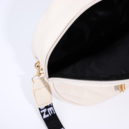 Bag Cross-Bodi with a zipper, white color-5