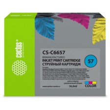 Картридж струйный Cactus CS-C6657 №57 многоцветный (18мл) для HP 450/5145/5150/5151/5550/55   107409