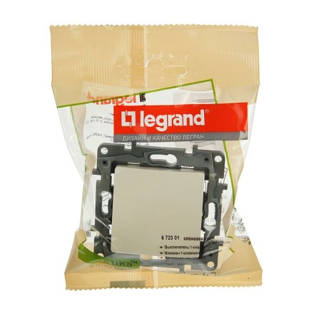 Switch Legrand Etika 672301, 10 A, 1 key, hidden, ivory-2