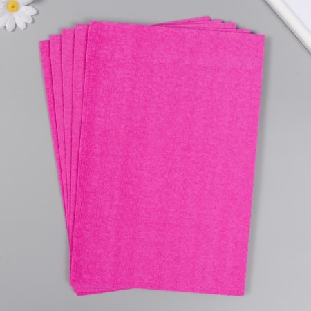 Foamiran terry "pink" 2 mm (set of 5 sheets) A4 format format-1