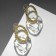Earrings Assorted "Ice" two rings, white color in gold