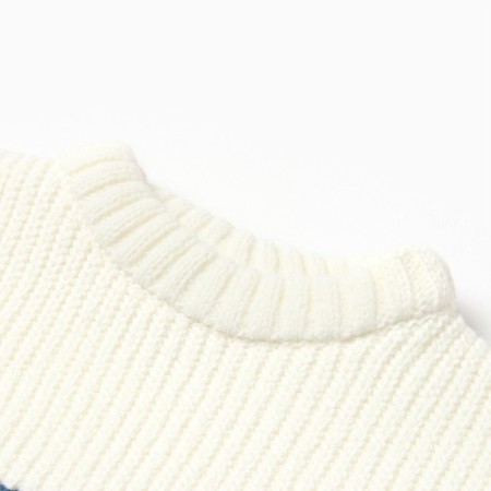 Jumper knitted baby I Blueberry, r.86-92, milk-1