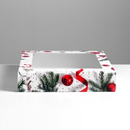 Folding box “Congratulations!”, 20 x 20 x 4 cm, new year-2