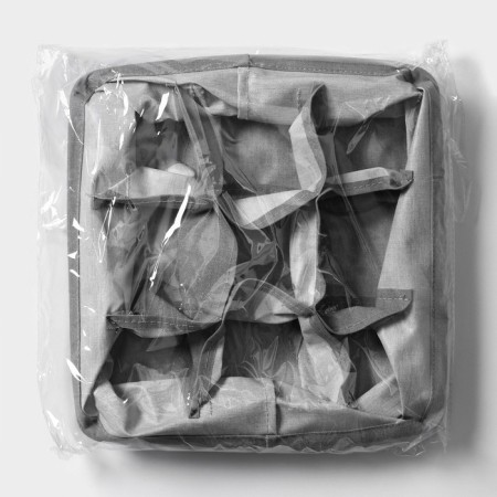 Organizer for linen LADOM, 9 cells, 28 × 28 × 11 cm, color gray color-6