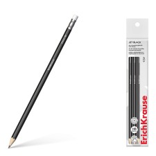 A set of blackographic pencils with an eraser 4 pieces of Erichkrause 