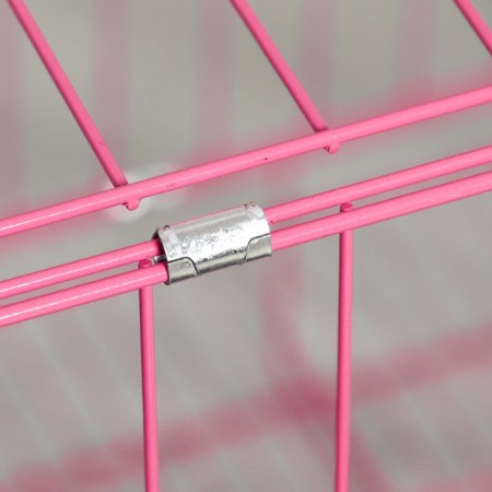 A cell with a hatch for dogs and cats, 85 x 60 x 70 cm, pink-11