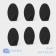 A set of metal self -adhesive hooks Savanna Black Loft Drop, 6 pcs, 1.9 × 5.3 × 3.5 cm
