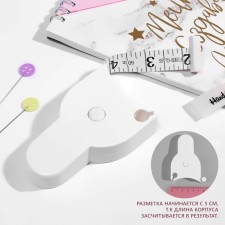 Roulette for measuring body volumes Portnovskaya, 150 cm (cm/inch), white color