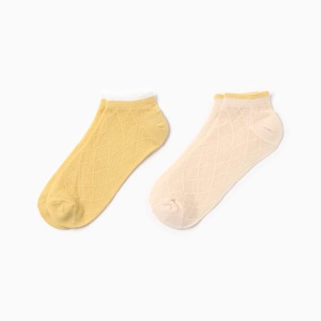 Set of female socks KAFTAN 2 pairs, p. 36-39 (23-25 ​​cm), beige/yellow-1