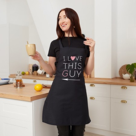 Apron Ethel I Love this Guy 60x70 cm, 100% cotton, reps 210 g/m2