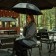 Umbrella female cane "If you read it, it rains", 8 knitting needles, d = 91 cm, black color