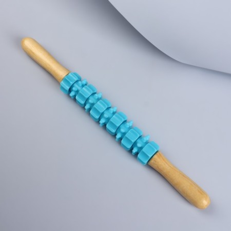 Massage "Skating", universal, 37.5 × 4 cm, wooden, 11 wheels, color mix-5