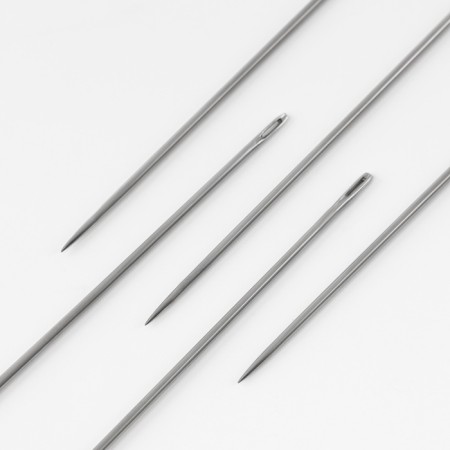 Sewing needles, for skin and shoes No. 2, d = 1.2 mm, 7 cm, 10 pcs, S-16-1