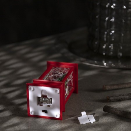 LED figure “Lantern with Santa Claus” 5.5 × 13 × 5.5 cm, plastic, batteries AG13x3, glow warm white-2