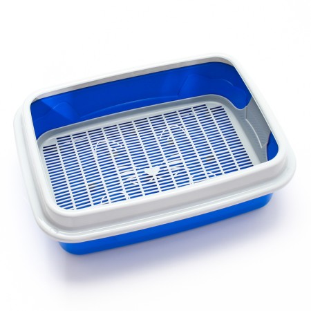 Toilet with side and net, 45x34x10 cm, blue/gray-1