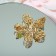 Brooch "Flower" Solder, color in gold