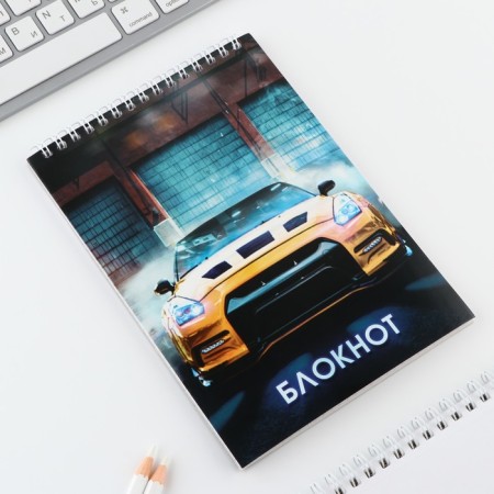 Notepad "Machine", A5 format, 40 sheets, cardboard cover soft-3