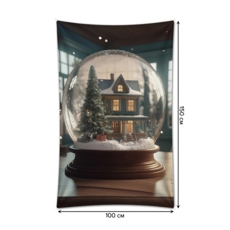 Decorative panel with photo printing "Magic ball", vertical, size 100x150 cm-1