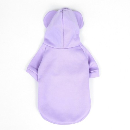 Sweatshirt with a hood "Bear", fleece, size L (DS 30, Osh 28, OG 43 cm), purple-9