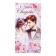 Money envelope "Happy Wedding Day!" steam, pink flowers, 8.5 x 17 cm