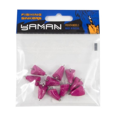 Cargo bullet-excentric stained collapsible Yaman 10 pcs., 6 g, purple-4