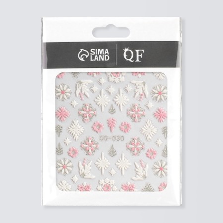 Nail stickers 9.5*6.5cm snowflakes CO-030 BEL/Rose volume Subway qf-5