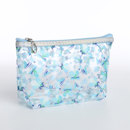 Cosmetic bag with lightning, blue color