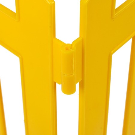 Decorative fence, 35 × 210 cm, 5 sections, plastic, yellow, ressans, Greengo-10