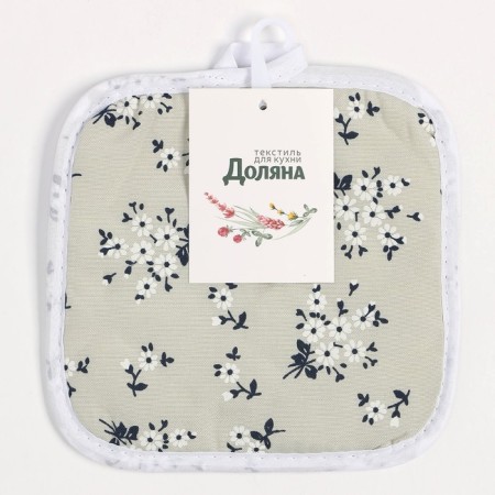 Прихватка Доляна "Ромашки" 17х17 см 100% п/э-3
