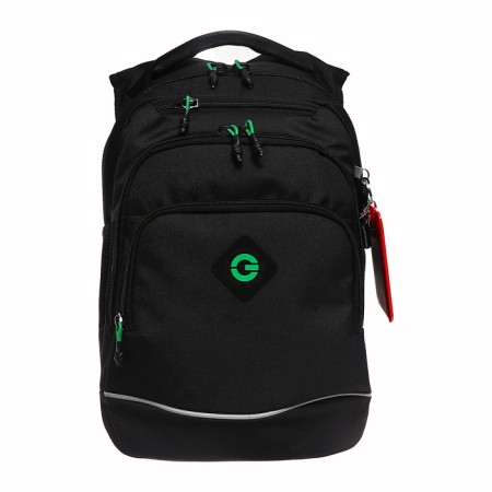 School backpack, 40 x 25 x 22 cm, Grizzly, ergonomic back, laptop department, black-2