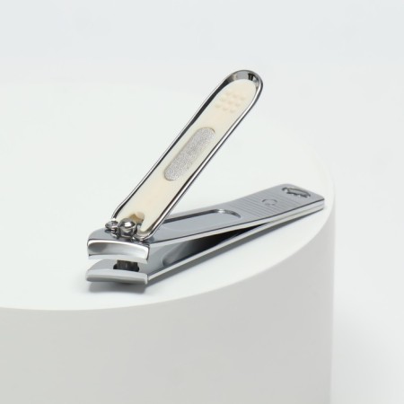 Kusachki-nipper manicure, bent, with a file, 6 cm, silver color-1