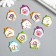 Buttons wood for creativity 2 punctures "House - Spring" Set 10 pcs 2.5x2.5 cm