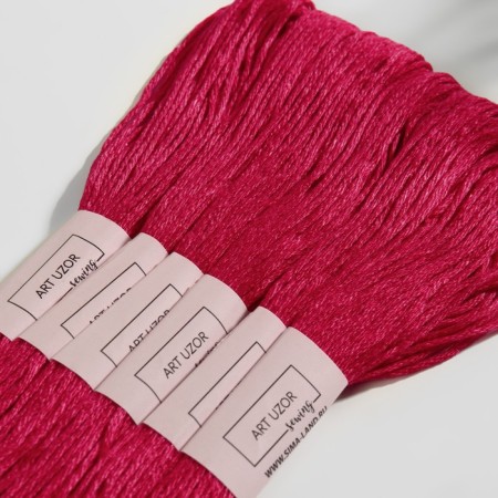 Muline threads, 8 ± 1 m, color pink-raspberry No. 326-2