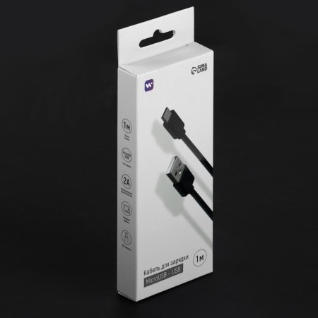 Windigo, MicroUSB - USB, 2 A, charging + data transfer, TPE braid, 1 m, black-4
