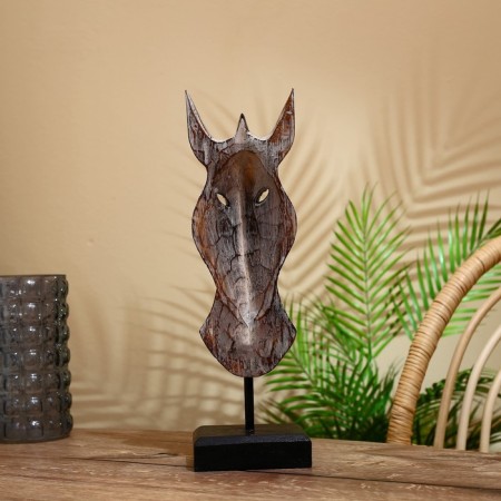 Mask "Zebra" on a stand, Albezia 40 cm-3