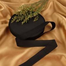 Knitted elastic, 30 mm, 25 ± 2 m, black color