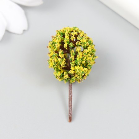 Artificial plant for creativity plastic "Yellow Flame" 2.3x3.6 cm