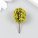 Artificial plant for creativity plastic "Yellow Flame" 2.3x3.6 cm