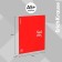 Notebook of 48 sheets in the Erichkrause CoverProbook Words cage, with a plastic cover, red,