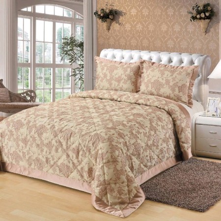 Set with a blanket "Vladlen": size 240x260 cm, 50x70 cm - 2 pcs, color coffee