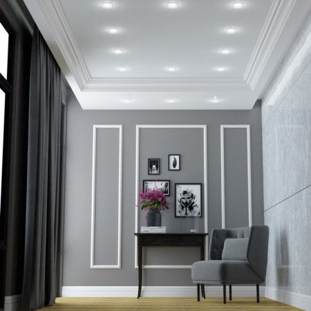 Lamp built -in Novotech. Lirio, 9W, GU10, 40x92x92 mm, white color-2