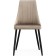 Chair on a metal frame Cora metal/velor, black/beige 49x60x95 cm