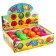 The ball is "stars", light, with a squeak, color mix
